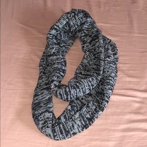 Grey knit infinity scarf